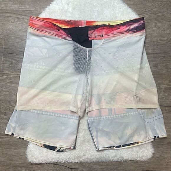 Hang Ten Mens Swim Trunks Size XL Board Shorts Lined Hawaiian Babymoon - Picture 9 of 14